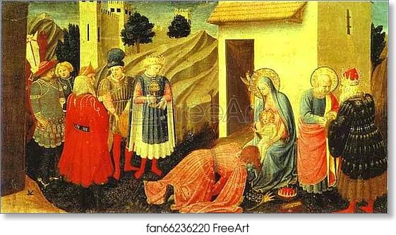 Free art print of Annunciation. Adoration of the Magi by Fra Angelico
