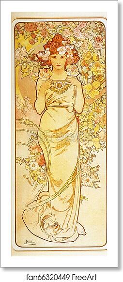 Free art print of Rose by Alphonse Mucha Free art print of Rose by Alphonse Mucha