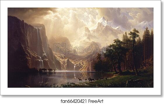 Free art print of Among the Sierra Nevada, California by Albert Bierstadt