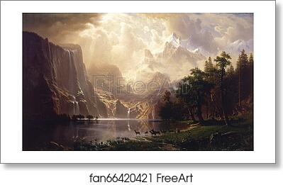 Free art print of Among the Sierra Nevada, California by Albert Bierstadt Free art print of Among the Sierra Nevada, California by Albert Bierstadt