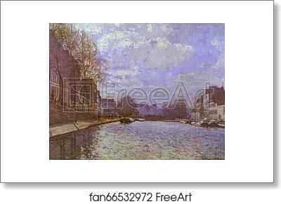 Free art print of The Saint-Martin Canal in Paris by Alfred Sisley