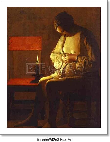 Free art print of Woman Catching a Flea by Georges De La Tour Free art print of Woman Catching a Flea by Georges De La Tour