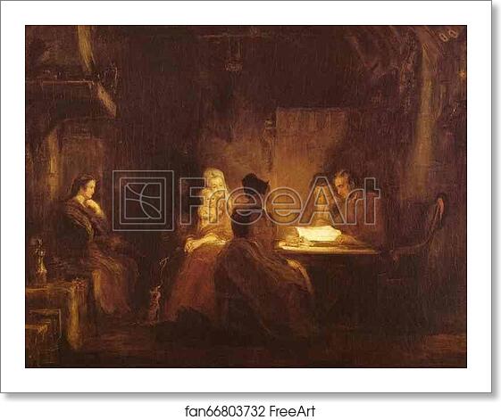 Free art print of The Cotter's Saturday Night by Sir David Wilkie Free art print of The Cotter's Saturday Night by Sir David Wilkie