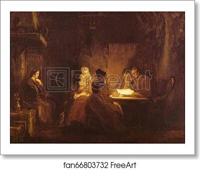 Free art print of The Cotter's Saturday Night by Sir David Wilkie
