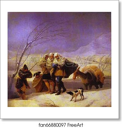 Free art print of The Snowstorm by Francisco De Goya Y Lucientes
