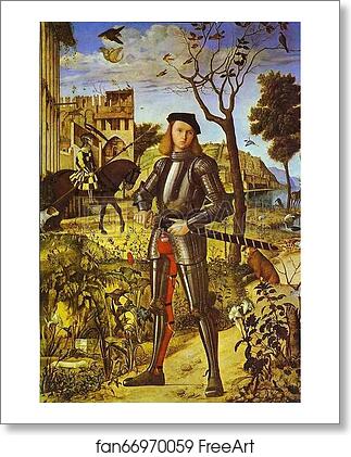 Free art print of Young Knight by Vittore Carpaccio