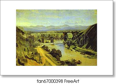 Free art print of The Bridge at Narni by Jean-Baptiste-Camille Corot