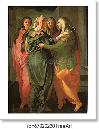 Free art print of The Visitation by Jacopo Carrucci, Known As Pontormo