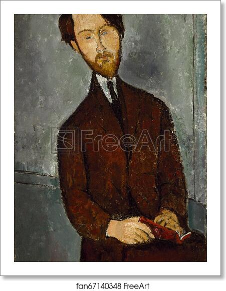 Free art print of Léopold Zborowski by Amedeo Modigliani