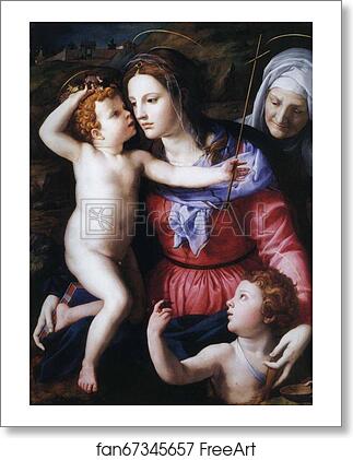 Free art print of The Madonna and Child with the Infant St. John the Baptist and a Saint by Agnolo Bronzino