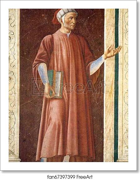 Free art print of Dante Allighieri by Andrea Del Castagno