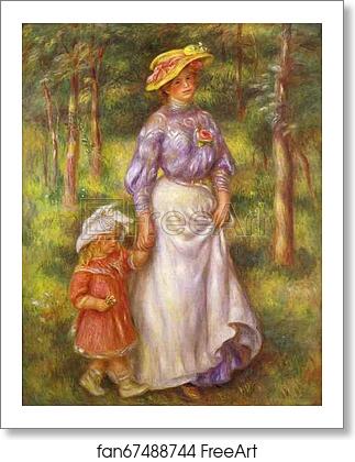 Free art print of The Walk by Pierre-Auguste Renoir