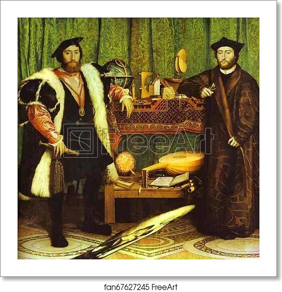Free art print of The Ambassadors by Hans Holbein The Younger Free art print of The Ambassadors by Hans Holbein The Younger