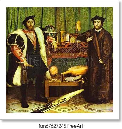 Free art print of The Ambassadors by Hans Holbein The Younger Free art print of The Ambassadors by Hans Holbein The Younger