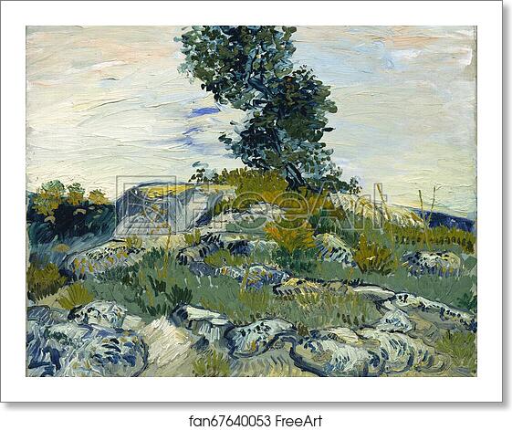 Free art print of The Rocks / Rocks with Oak Tree by Vincent Van Gogh Free art print of The Rocks / Rocks with Oak Tree by Vincent Van Gogh