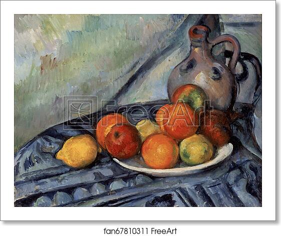 Free art print of Fruit and a Jug on a Table by Paul Cézanne Free art print of Fruit and a Jug on a Table by Paul Cézanne