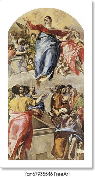 Free art print of Assumption of the Virgin by El Greco