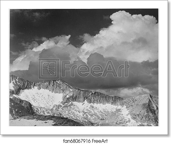 Free art print of Clouds - White Pass, Kings River Canyon (Proposed as a national park), California, 1936. Photographs of National Parks and Monuments, compiled 1941 - 1942, documenting the period ca. 1933 - 1942. by Ansel Adams (1902-1984) Free art print of Clouds - White Pass, Kings River Canyon (Proposed as a national park), California, 1936. Photographs of National Parks and Monuments, compiled 1941 - 1942, documenting the period ca. 1933 - 1942. by Ansel Adams (1902-1984)