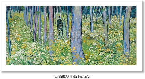 Free art print of Undergrowth with Two Figures by Vincent Van Gogh Free art print of Undergrowth with Two Figures by Vincent Van Gogh