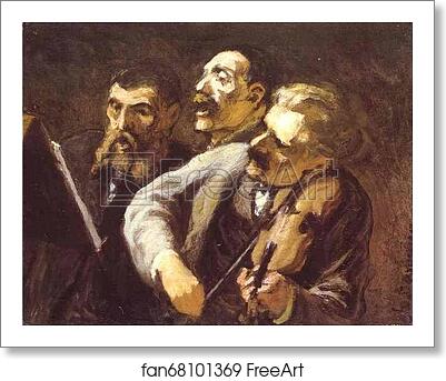 Free art print of Three Amateur Musicians by Honoré Daumier