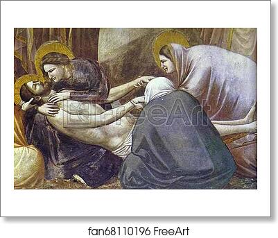 Free art print of Lamentation. Detail by Giotto