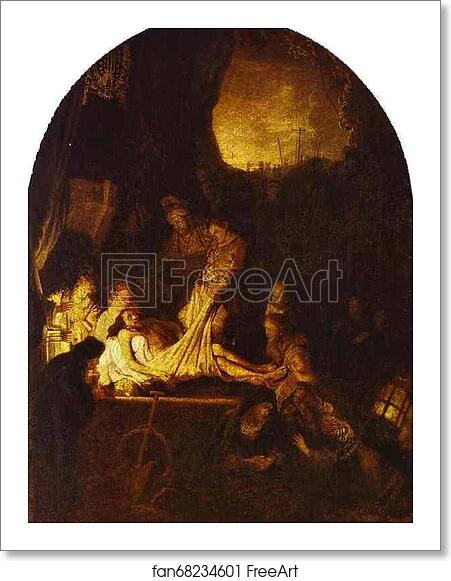 Free art print of The Entombment by Rembrandt Harmenszoon Van Rijn
