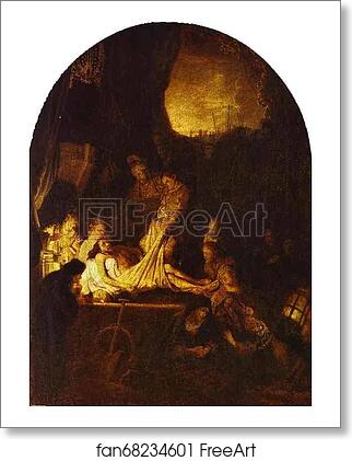 Free art print of The Entombment by Rembrandt Harmenszoon Van Rijn