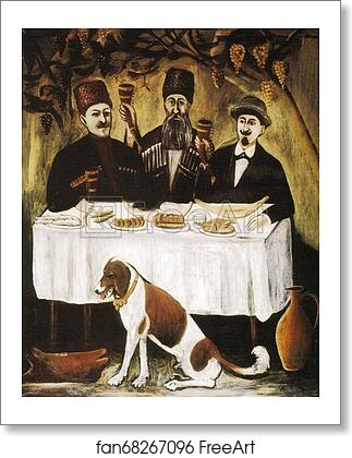 Free art print of Feast in a Gazebo by Niko Pirosmani