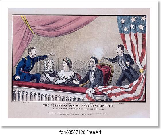 Free art print of Assassination of Abraham Lincoln, 1865 by Currier & Ives Free art print of Assassination of Abraham Lincoln, 1865 by Currier & Ives