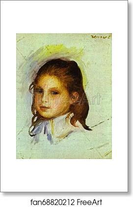 Free art print of Girl with Brown Hair by Pierre-Auguste Renoir