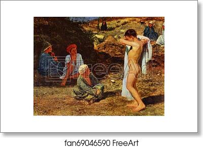 Free art print of Seven Boys in Colourful Clothes by Alexander Ivanov