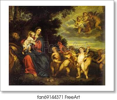 Free art print of The Rest on the Flight to Egypt by Sir Anthony Van Dyck