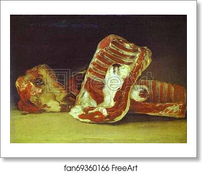 Free art print of Head and Quarters of a Dissected Ram by Francisco De Goya Y Lucientes