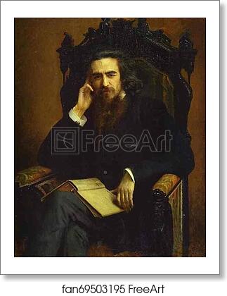 Free art print of Portrait of the Philosopher and Poet Vladimir Soloviev by Ivan Kramskoy