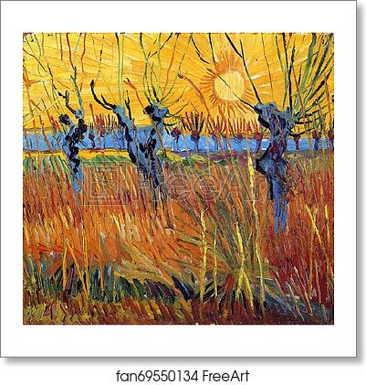 Free art print of Willows at Sunset by Vincent Van Gogh Free art print of Willows at Sunset by Vincent Van Gogh