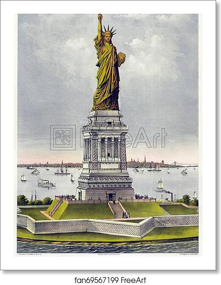 Free art print of The great Bartholdi statue, liberty enlightening the world: the gift of France to the American people. by Currier & Ives Free art print of The great Bartholdi statue, liberty enlightening the world: the gift of France to the American people. by Currier & Ives