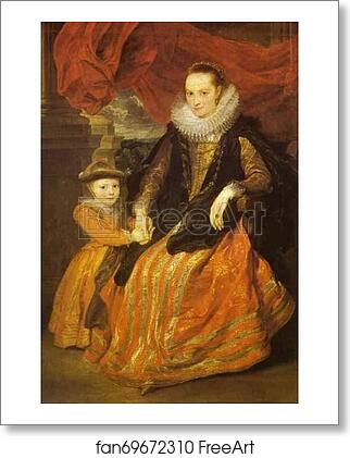 Free art print of Portrait of Susanna Fourment and Her Daughter by Sir Anthony Van Dyck