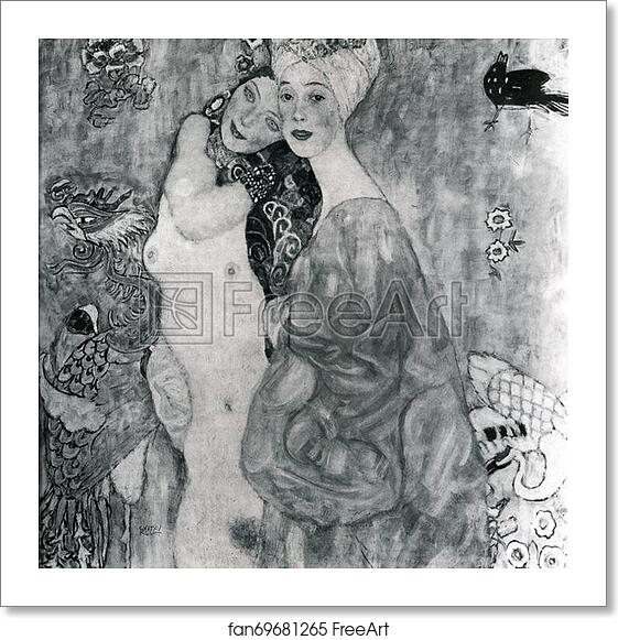 Free art print of Friends by Gustav Klimt Free art print of Friends by Gustav Klimt