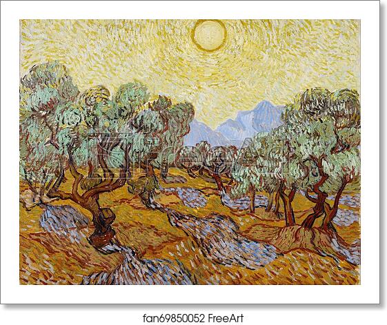Free art print of Olive Trees / Olive Trees with yellow sky and sun by Vincent Van Gogh Free art print of Olive Trees / Olive Trees with yellow sky and sun by Vincent Van Gogh