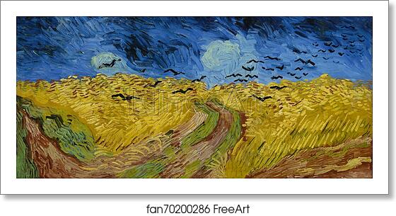 Free art print of Wheatfield with Crows by Vincent Van Gogh