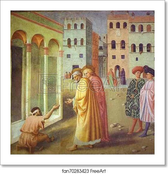 Free art print of Healing of a Cripple and the Raising of Tabitha. Detail by Masolino Da Panicale Free art print of Healing of a Cripple and the Raising of Tabitha. Detail by Masolino Da Panicale