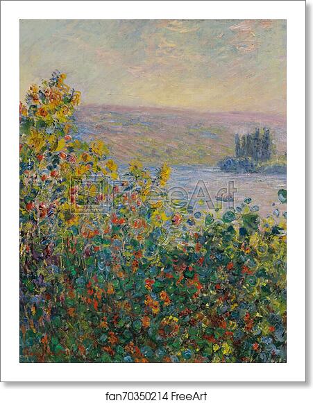 Free art print of Flower Beds at Vétheuil by Claude Monet Free art print of Flower Beds at Vétheuil by Claude Monet