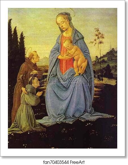 Free art print of Madonna and Child with St. Anthony and a Monk by Filippino Lippi Free art print of Madonna and Child with St. Anthony and a Monk by Filippino Lippi