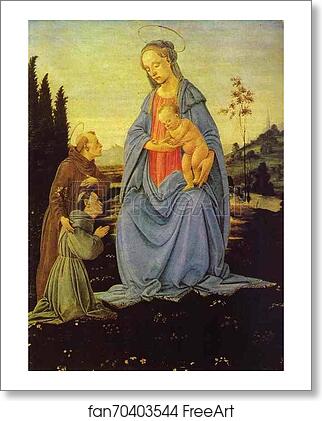 Free art print of Madonna and Child with St. Anthony and a Monk by Filippino Lippi
