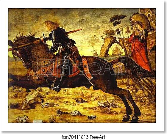 Free art print of St. George and the Dragon. Detail by Vittore Carpaccio Free art print of St. George and the Dragon. Detail by Vittore Carpaccio
