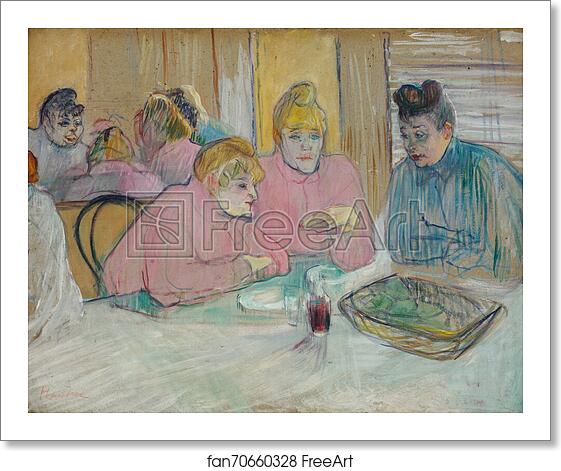 Free art print of The Ladies in the Dining Room by Henri De Toulouse-Lautrec