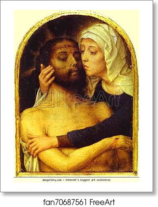 Free art print of The Virgin Embracing the Dead Christ by Gerard David