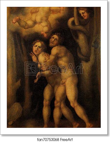 Free art print of The Fall of Adam and Eve by Jacopo Carrucci, Known As Pontormo