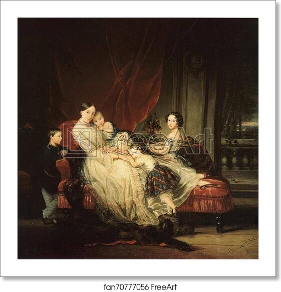 Free art print of Grand Duchess Maria Nikolaevna with Her Children by Christina Robertson Free art print of Grand Duchess Maria Nikolaevna with Her Children by Christina Robertson