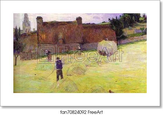 Free art print of Hay-Making in Brittany by Paul Gauguin Free art print of Hay-Making in Brittany by Paul Gauguin